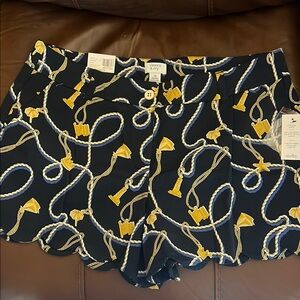 Crown & Ivy Women's Blue Nautical Print Shorts